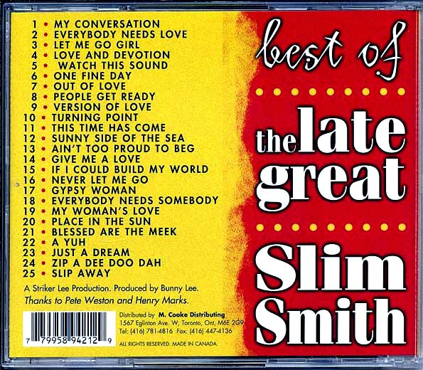 Slim Smith - Best Of The Late Great Slim Smith