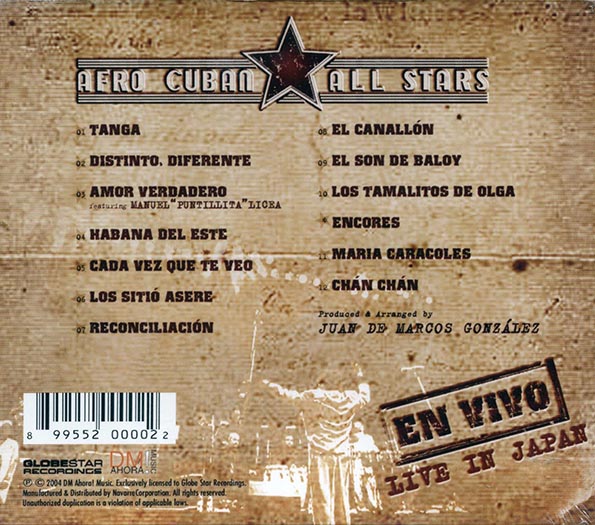 Afro-Cuban All Stars - En Vivo: Live In Japan