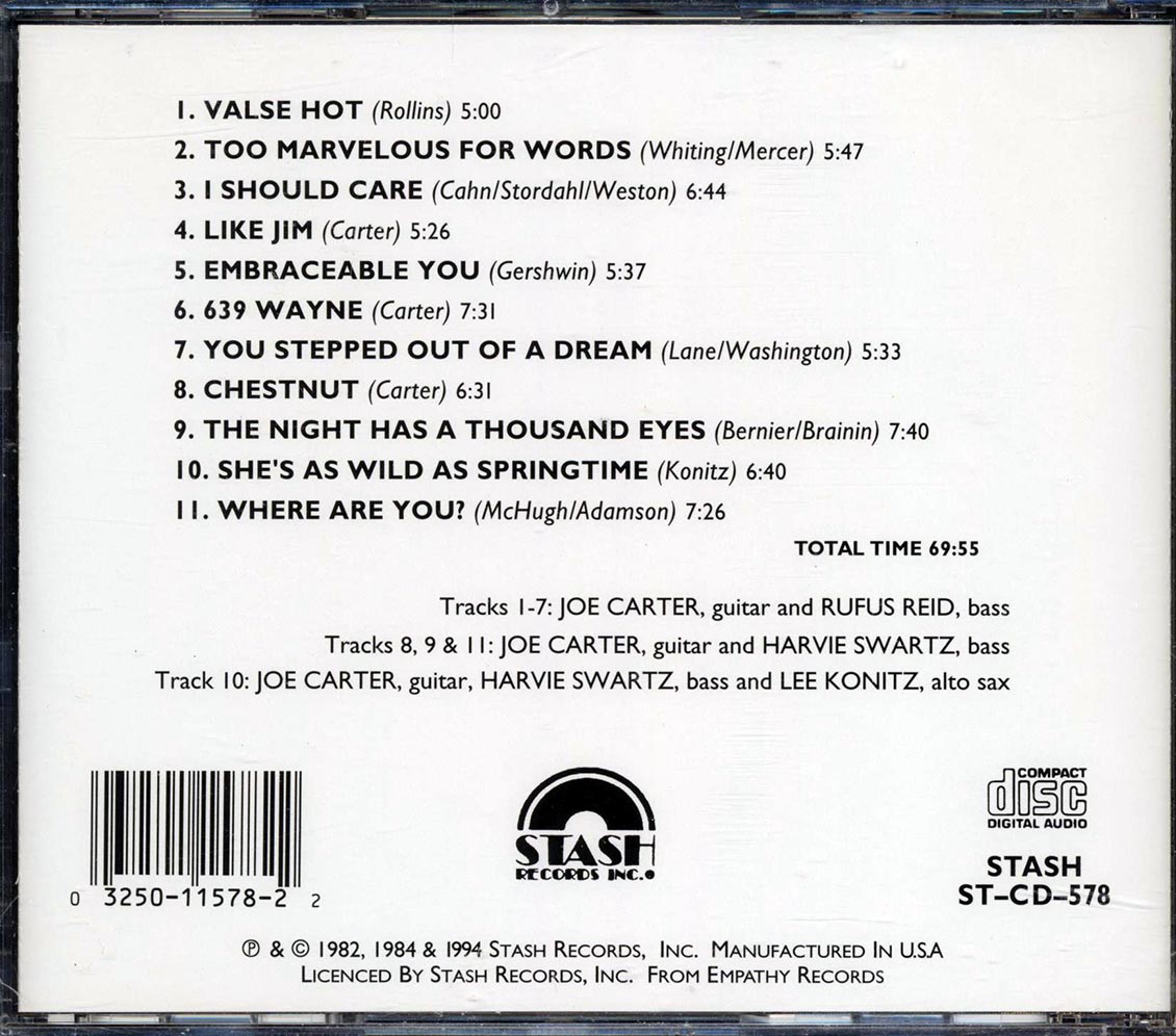 Joe Carter, Rufus Reid, Harvie Swartz, Lee Konitz - Duets