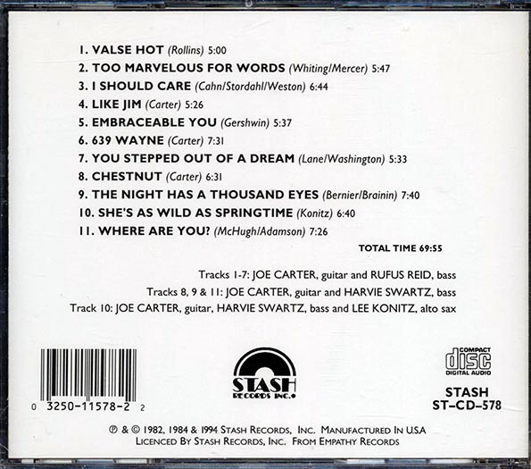 Joe Carter, Rufus Reid, Harvie Swartz, Lee Konitz - Duets