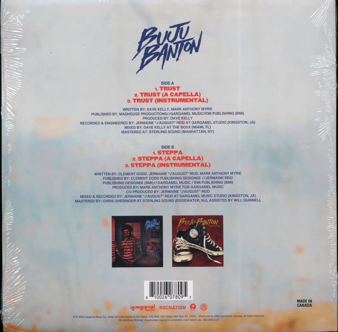 洋楽 BUJU BANTON / TRUST & STEPPA Buju Banton - Buju Banton-Trust / Steppa [Clear/Blue
