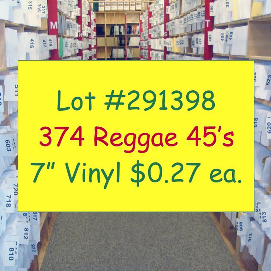 洋楽 7 Inch Auction Lot #291398: Collection Of 374 7 Inch 45's (NEW)
